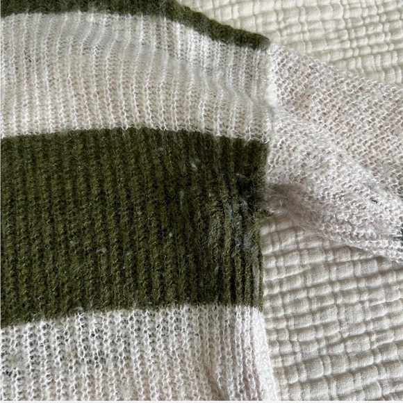 Madewell Green and White Striped Sweater - Picture 5 of 8